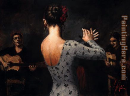 tabladoflamencov painting - Flamenco Dancer tabladoflamencov art painting